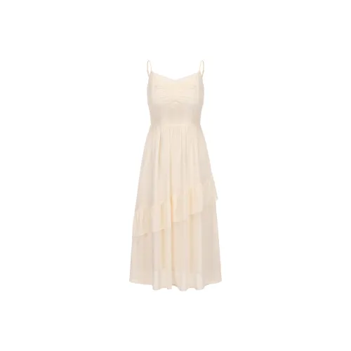 CHIWAWAMEME Slip Платье Женское Каменный сахар Абрикос