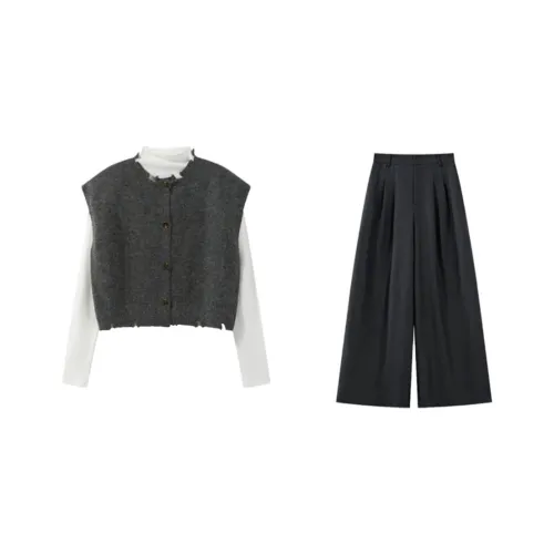 POPO.INFO Повседневный костюм женский серый