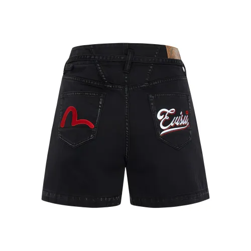 EVISU Черные Женские Джинсовые Шорты