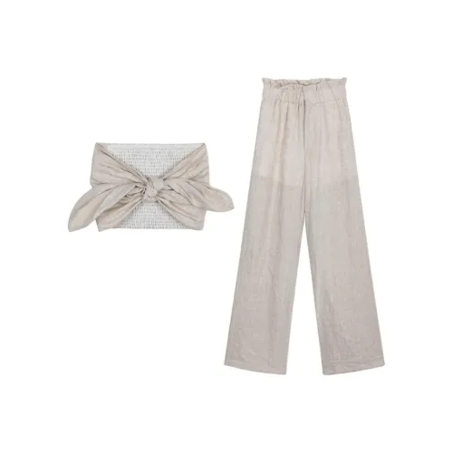 FORNI Одежда Комплекты Без бретелей Топ+брюки Женские Повседневные костюмы