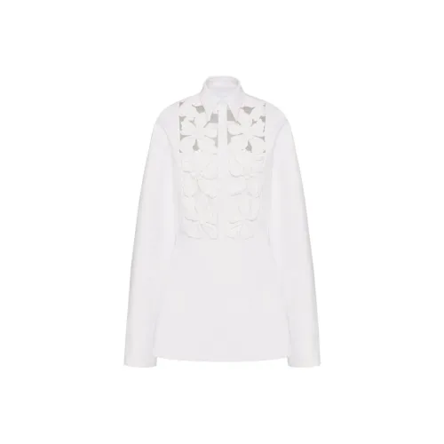 Valentino SS24 Длинное платье с длинными рукавами женское белое