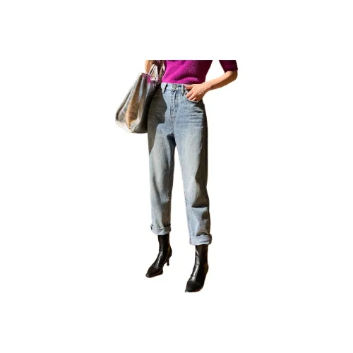 NANING9 Синие Женские Джинсы