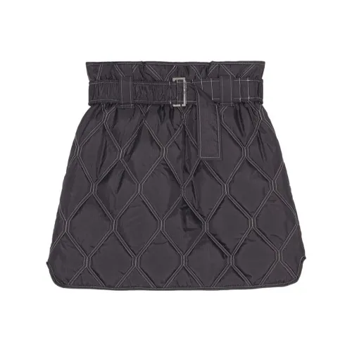 GANNI Фантомно-черные Женские Повседневные Короткие Юбки