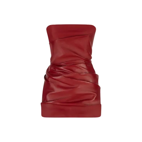 The Attico Без рукавов Платье Женское Красное