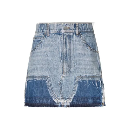 AMIRI Джинсовые короткие юбки Женские Синие