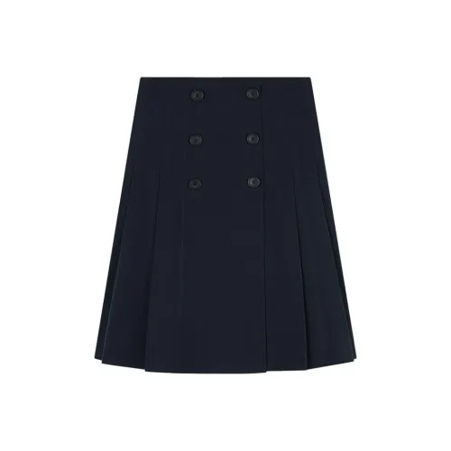 Maison Kitsune Темно-синие Женские Повседневные Короткие Юбки