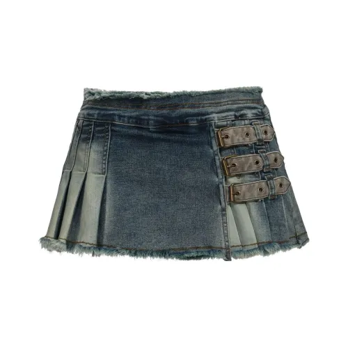 The Kript Синий Женские Джинсовые Короткие Юбки