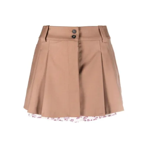 PINKO Хаки Женские Повседневные Короткие Юбки