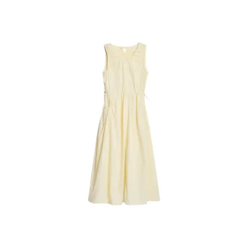 ZXZA Без рукавов Платье Женское Желтое