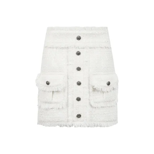 Valeria Obbaco Повседневные короткие юбки Женские Белые