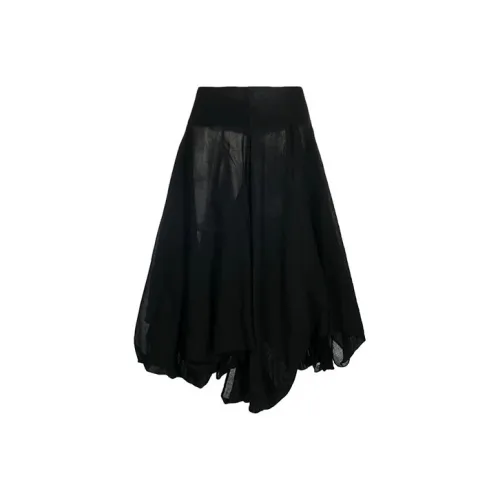 Yohji Yamamoto Черные Женские Повседневные Длинные Юбки