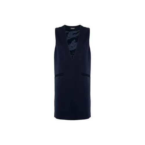 Dondup FW24 Sleeveless Dress Women's Navy Blue Dondup FW24 Без рукавов Платье Женское Морской Синий