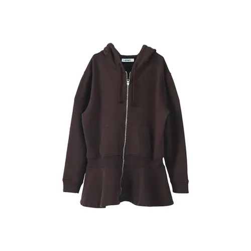 GIMAGUAS Длинное платье с длинными рукавами женское коричневое