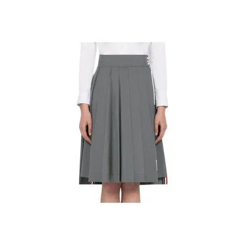 THOM BROWNE Серые Женские Повседневные Длинные Юбки