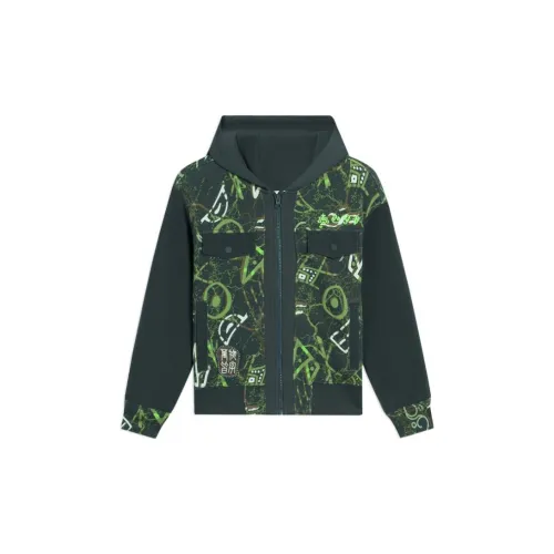 LINING YOUNG x GUOJIATUSHUGUAN Куртка Sports Life Collection Зеленый Детский