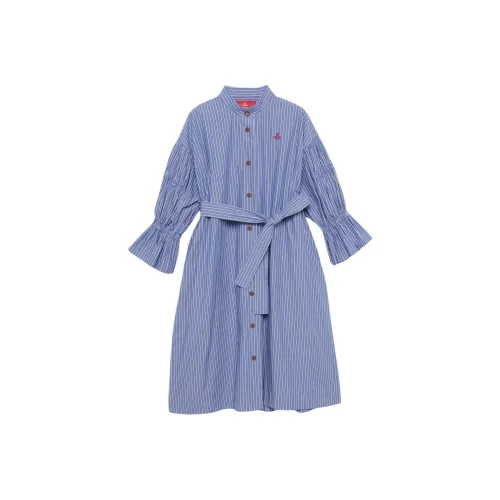 Vivienne Westwood Синие Женские Длинные Рукава Платья