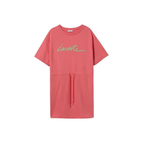 LACOSTE Collaboration Короткое платье с короткими рукавами женское розовое