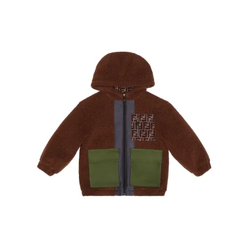 FENDI Коричневые КIDS Куртки