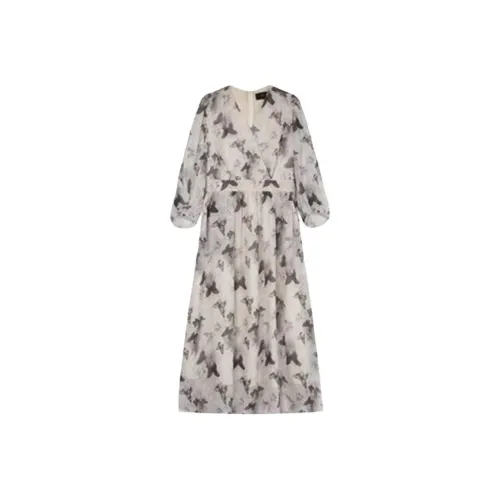 PLANE DRIFT Длинное платье с длинным рукавом женское черное