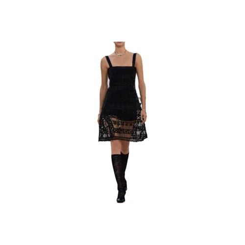 CHANEL 25S Slip Dress Women's Black