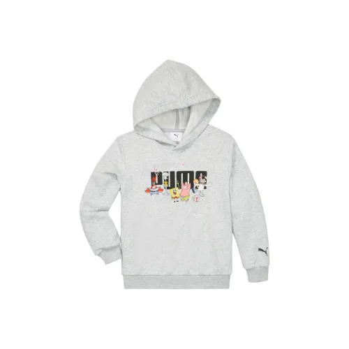 PUMA x SPONGEBOB SQUAREPANTS PUMA x SPONGEBOB Толстовка Светлый Меланжевый Серый Детский