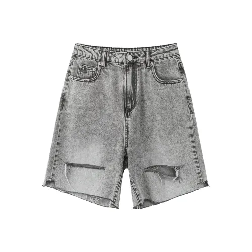 CHUU Черно-серые Женские Джинсовые Шорты