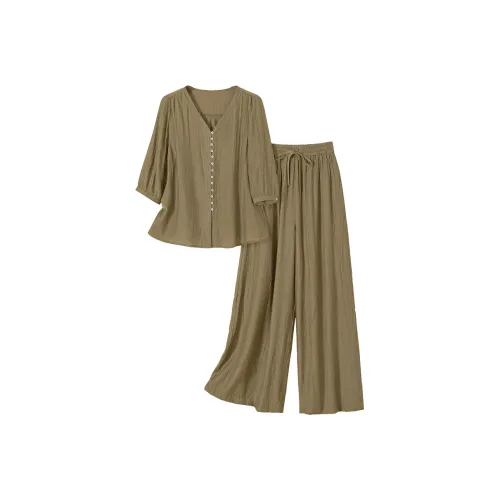 TOUCH Повседневный костюм женский оливково-зеленый