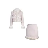 Set (Pink Coat + Pink Skirt)  
Комплект (Розовое пальто + Розовая юбка)