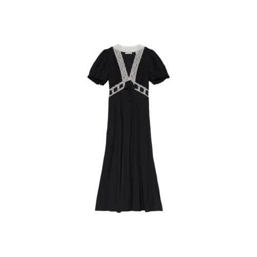 DOEN Black Женские Короткие Платья с Рукавами