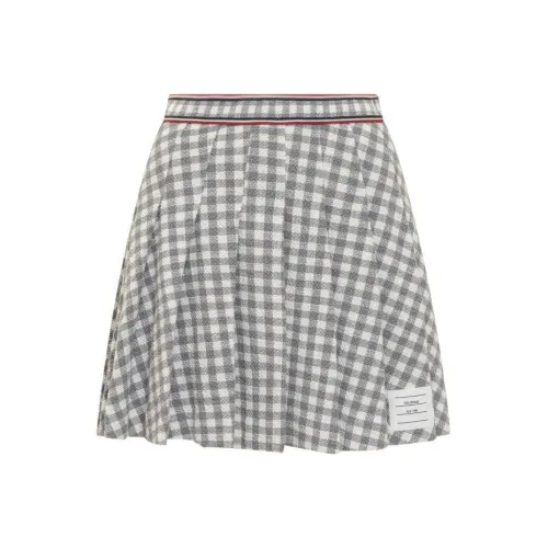 THOM BROWNE Серые Женские Повседневные Короткие Юбки