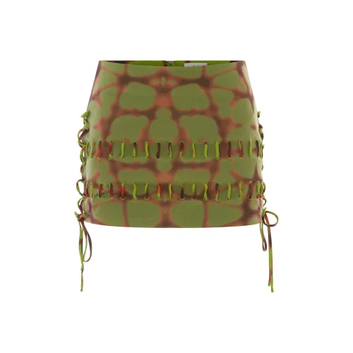 With Jean Оливково-зеленая Женская Повседневная Короткая Юбка