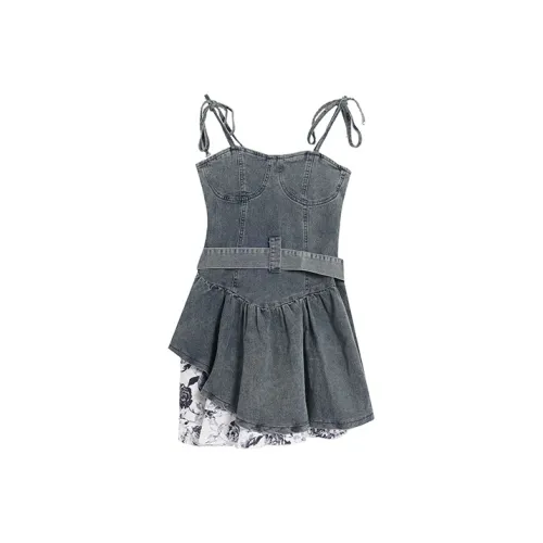 ZUKIZUKI Платье-комбинация Женское Джинсовый синий