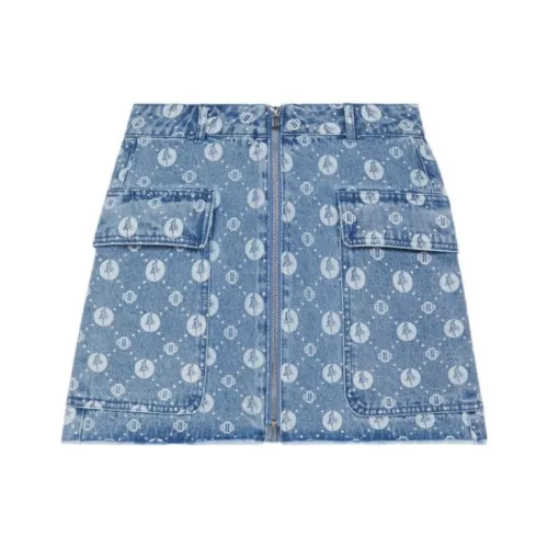 Maje x Sailor Moon Синие Женские Джинсовые Короткие Юбки