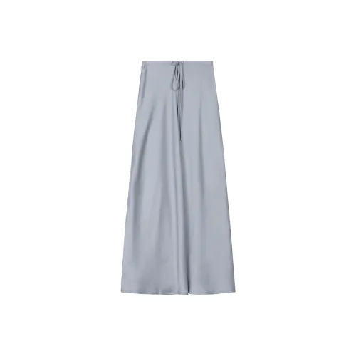 THE SEA LIFE Повседневный Длинный Юбка Женские Ледниковый серый