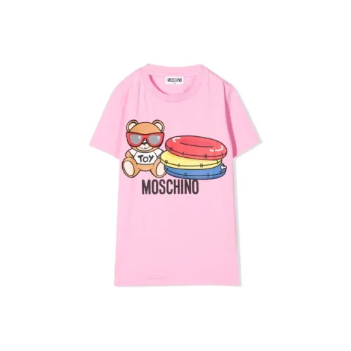 MOSCHINO SS22 T-рубашка Детская Розовая