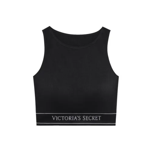 Victoria's Secret Черные Женские Спортивные Майки Без Рукавов