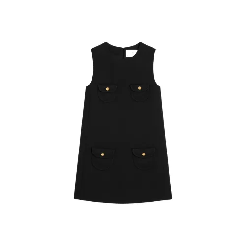 CELINE SS24 Sleeveless Dress Women's Black CELINE SS24 Без рукавов Платье Женское Черное