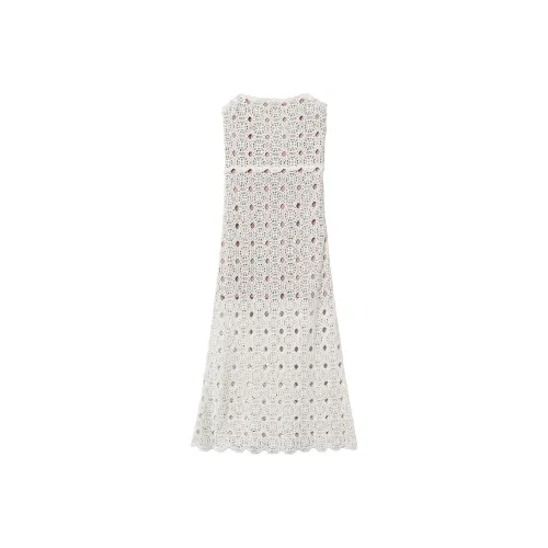 TWINSET Milano FW24 Sleeveless Dress Women's White