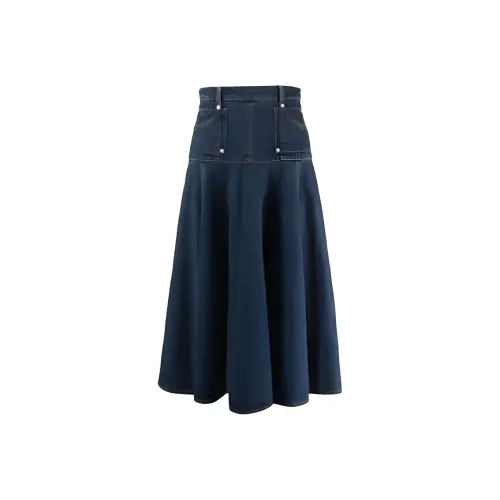 Alexander McQueen FW21 Джинсовые короткие юбки Женские Синие