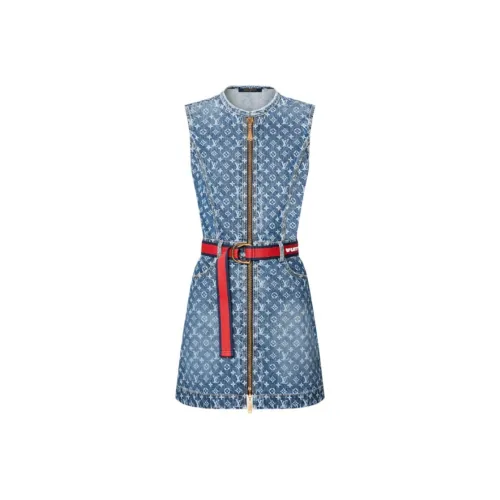 LOUIS VUITTON America's Cup SS24 Без рукавов Платье Женское Синее