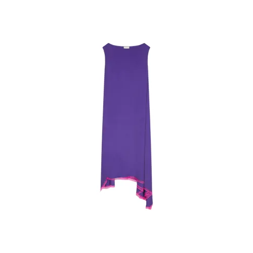 DRIES VAN NOTEN Фиолетовые Женские Платья без рукавов
