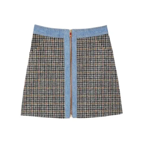 SANDRO Синие Женские Джинсовые Короткие Юбки