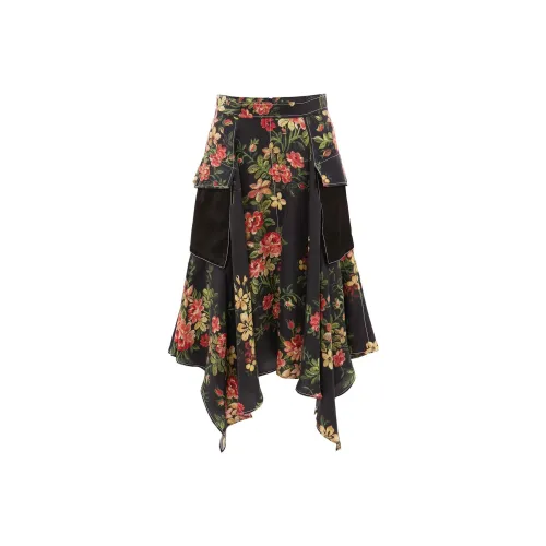 JW Anderson Черные Женские Повседневные Длинные Юбки