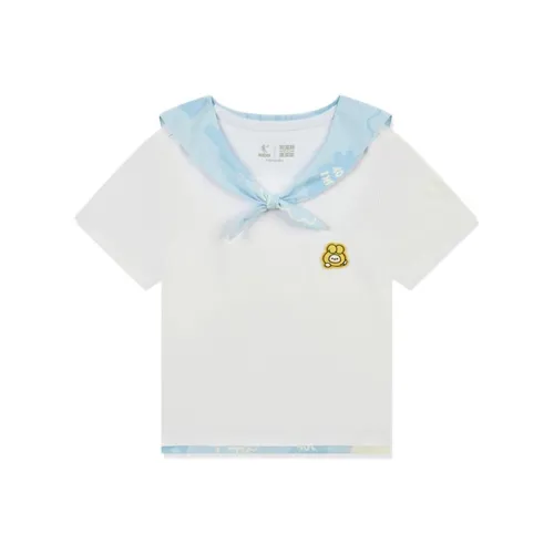 QIAODAN x FUKILAND T-рубашка Детская Белая