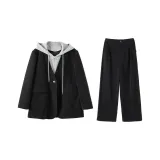 Set (Classic Black Coat + Classic Black Pants)  
Комплект (Классическое Черное Пальто + Классические Черные Штаны)