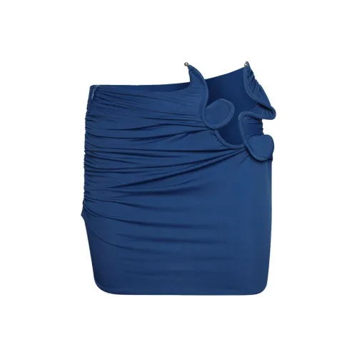 Christopher Esber SS24 Повседневные короткие юбки Женские Iris Синий Цвет