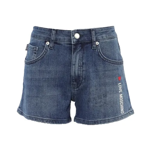 MOSCHINO Синие Женские Джинсовые Шорты