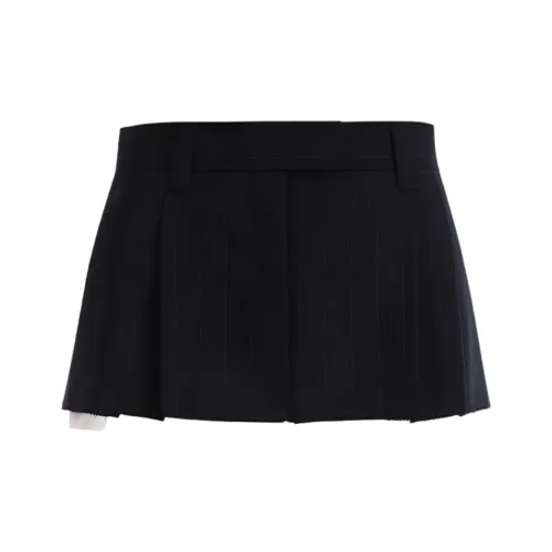 MIU MIU FW23 Повседневные короткие юбки Женские Морской синий