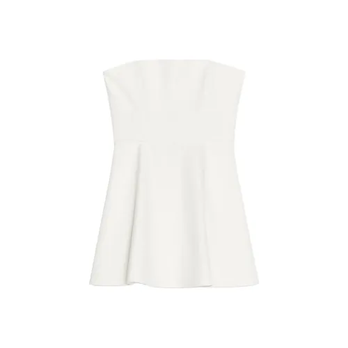 ZARA Без рукавов Платье Женское Белое