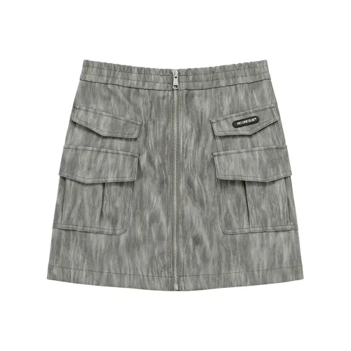 NO ONE ELSE Серый Женские Повседневные Короткие Юбки